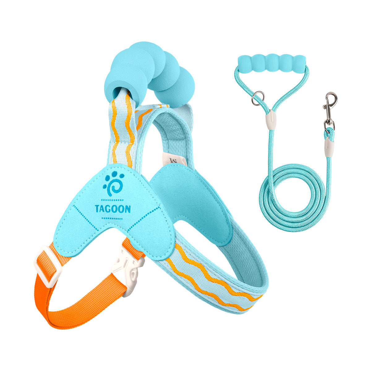 Wave Pattern Harness & Leash Set
