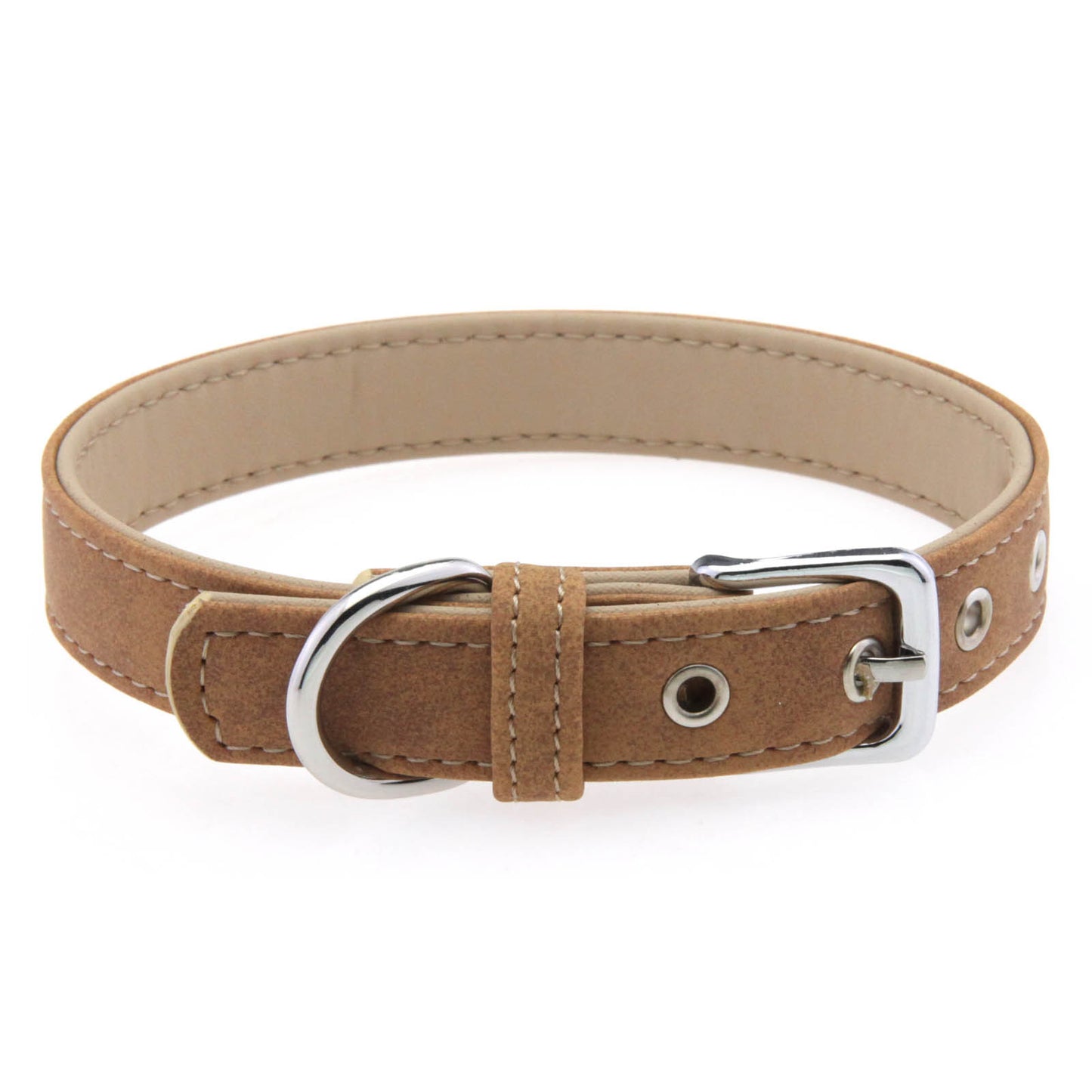 Matte PU Leather Dog Collar