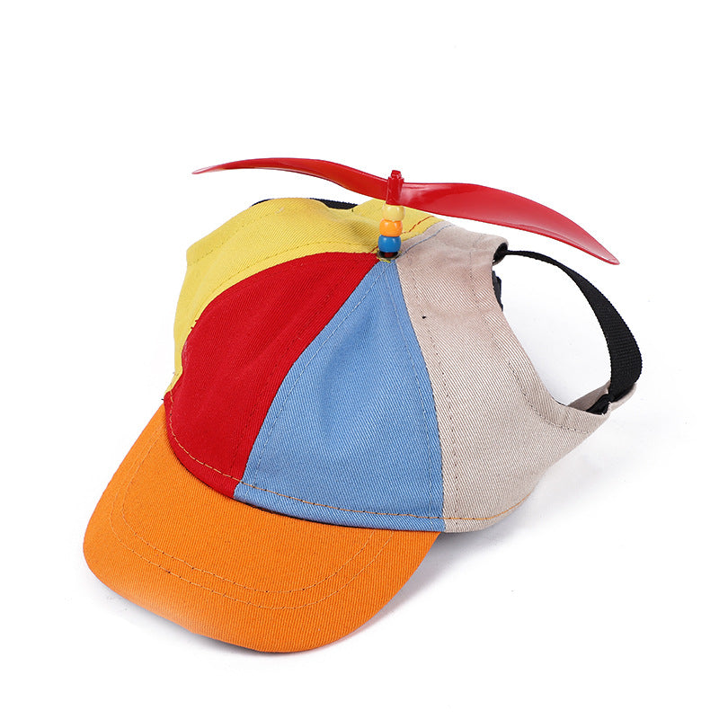 Color-Block Propeller Dog Hat for Dogs – Orange