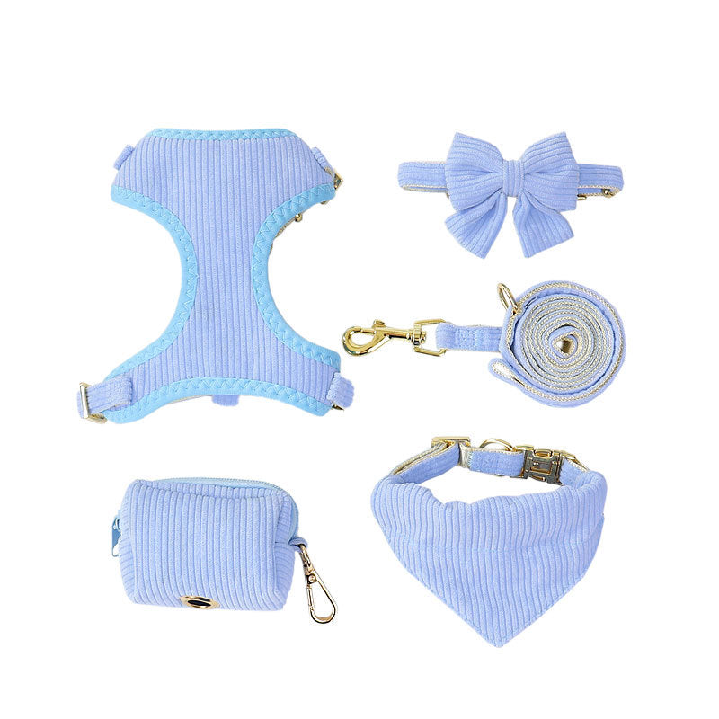 Corduroy Bow Collar Set