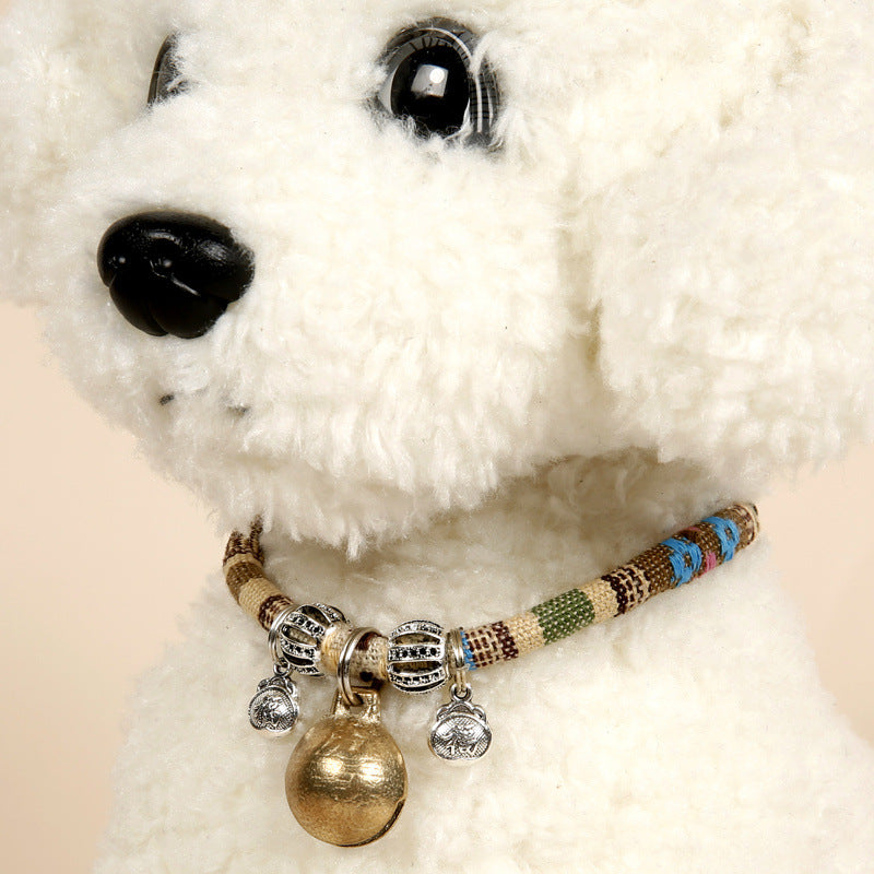 Ethnic Woven Dog Collar for Dogs – Multicolor