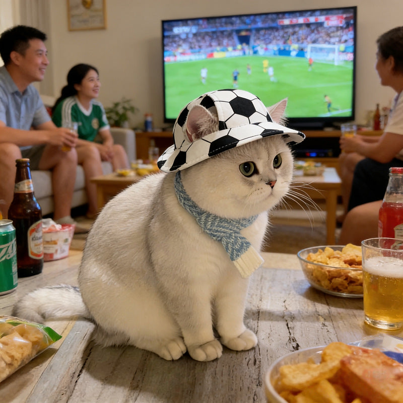 Soccer Pattern Dog Hat