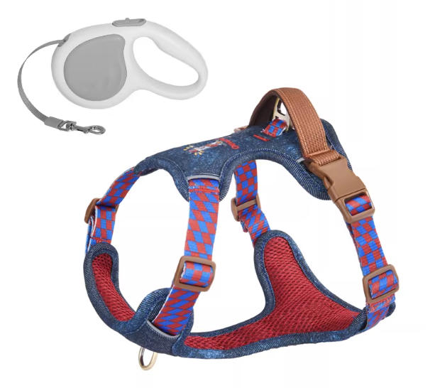 Denim Vest Harness & Leash Set