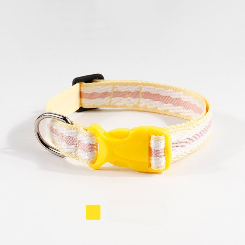 Woven Striped Dog Collar for Dogs – Multi