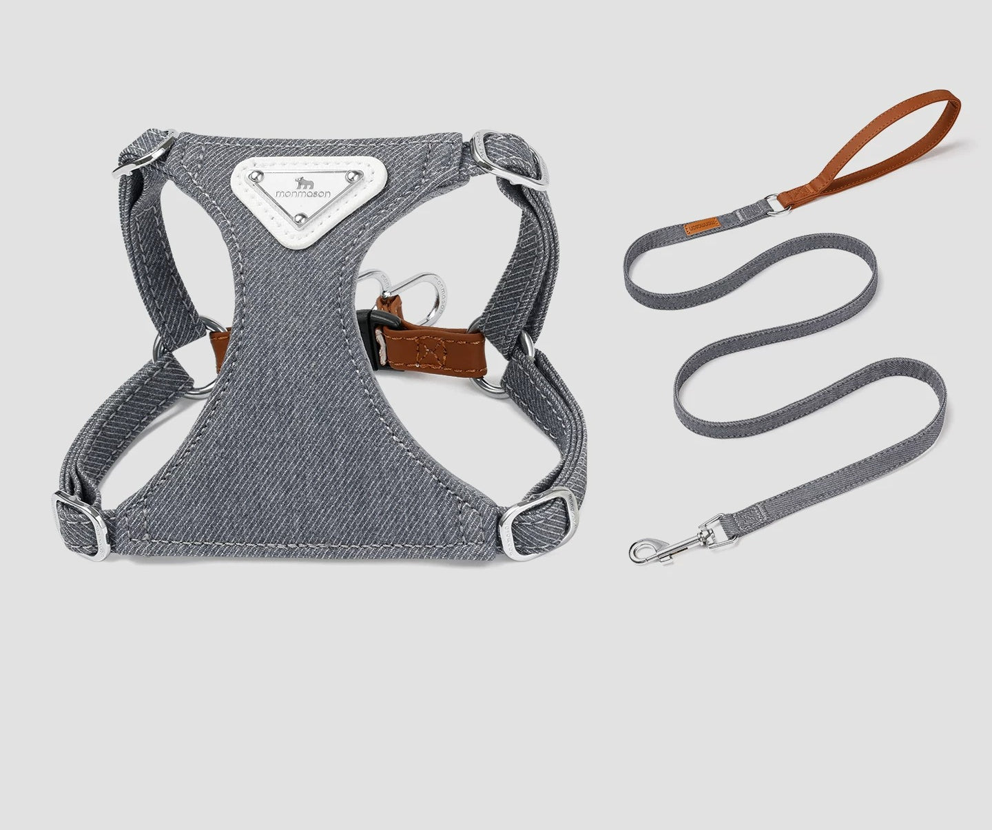 Denim Harness & Leash Set