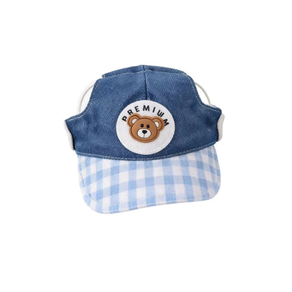 Plaid Denim Dog Hat
