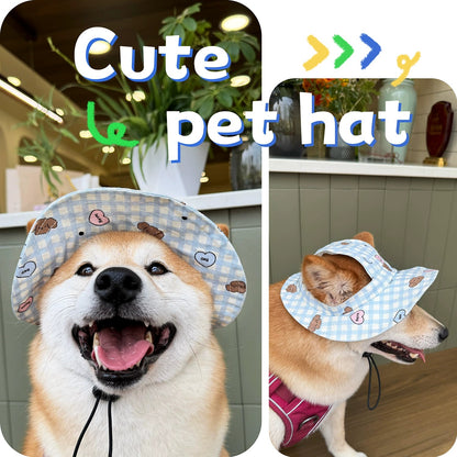 Plaid Cartoon Dog Hat