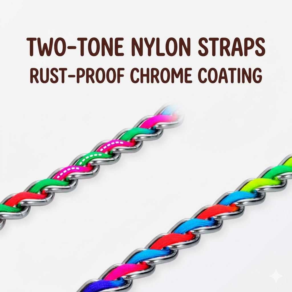 Colorful Braided P-Chain Dog Leash