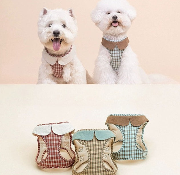 Plaid Harness & Leash Set