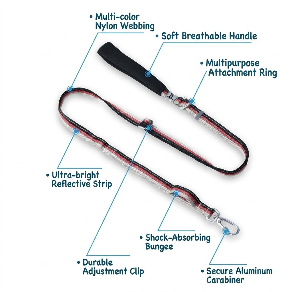 Reflective Adjustable Dog Leash