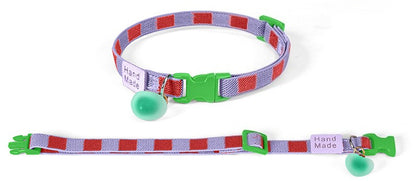 Elastic Plaid Dog Collar