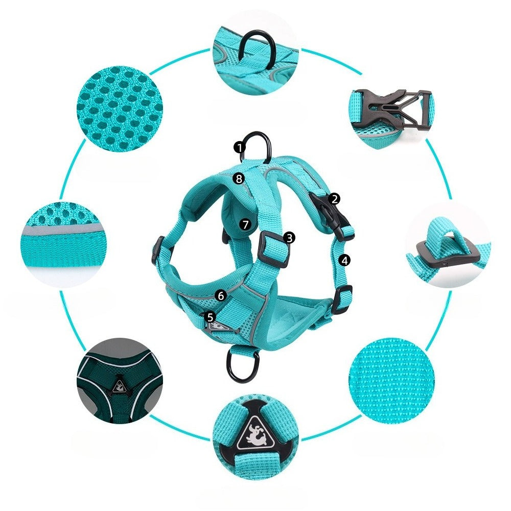 Reflective Mesh Harness & Leash Set