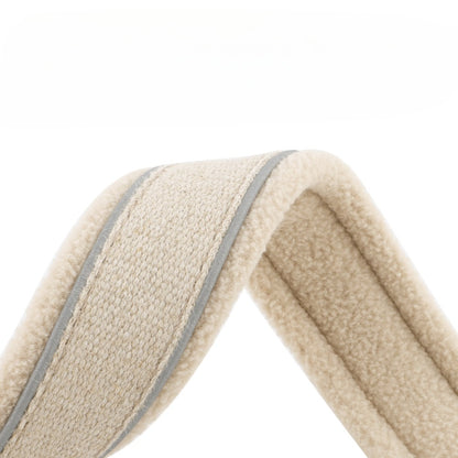 Linen Fleece Padded Dog Collar for Dogs – Beige