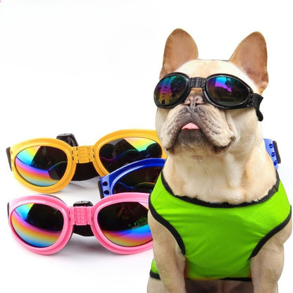 Foldable UV Protection Dog Sunglasses – Black