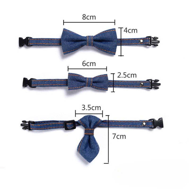 Denim Bow Tie for Dogs – Blue