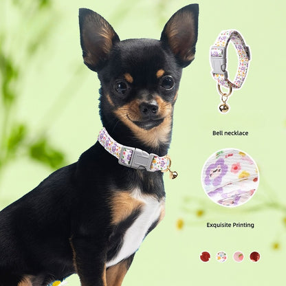 Floral Print Dog Collar