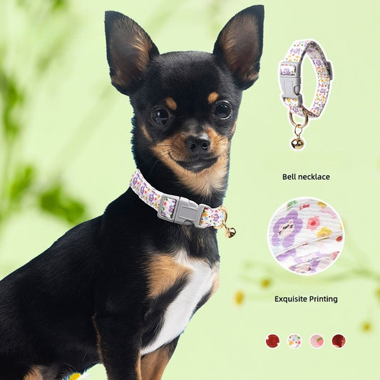 Floral Print Dog Collar