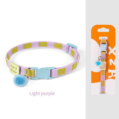 Checkered Elastic Dog Collar