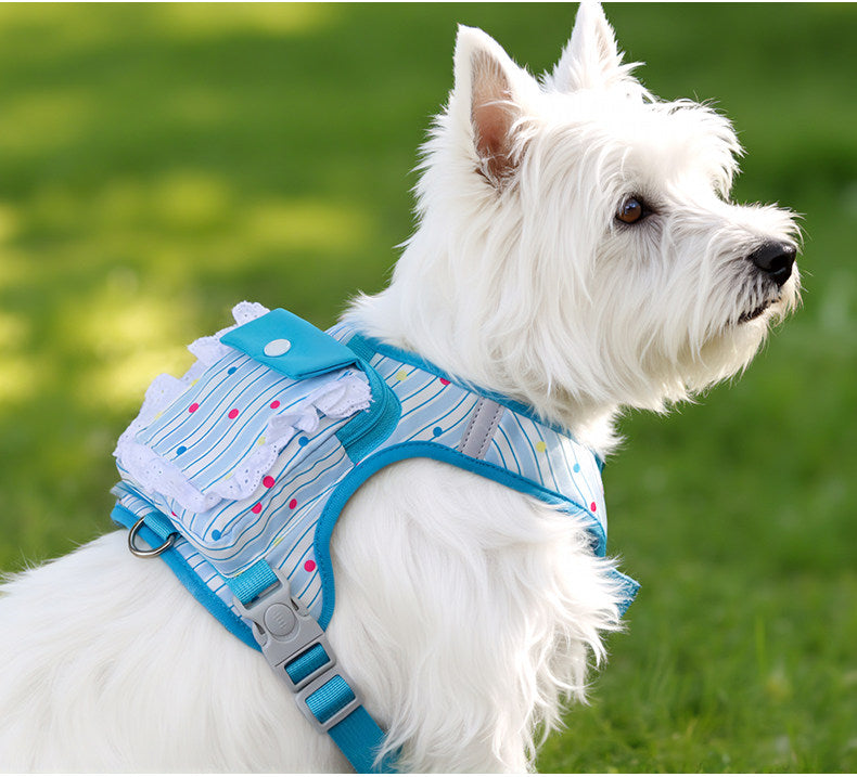 Ruffle Backpack Harness & Leash Set