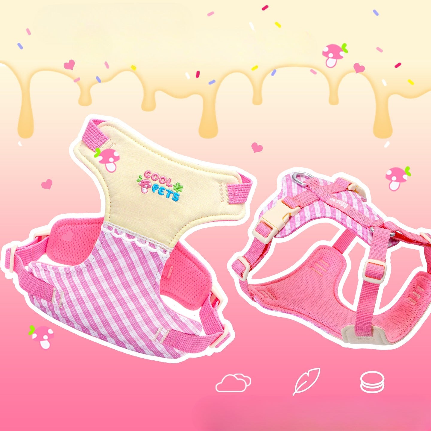 Plaid Lace Harness – Pink