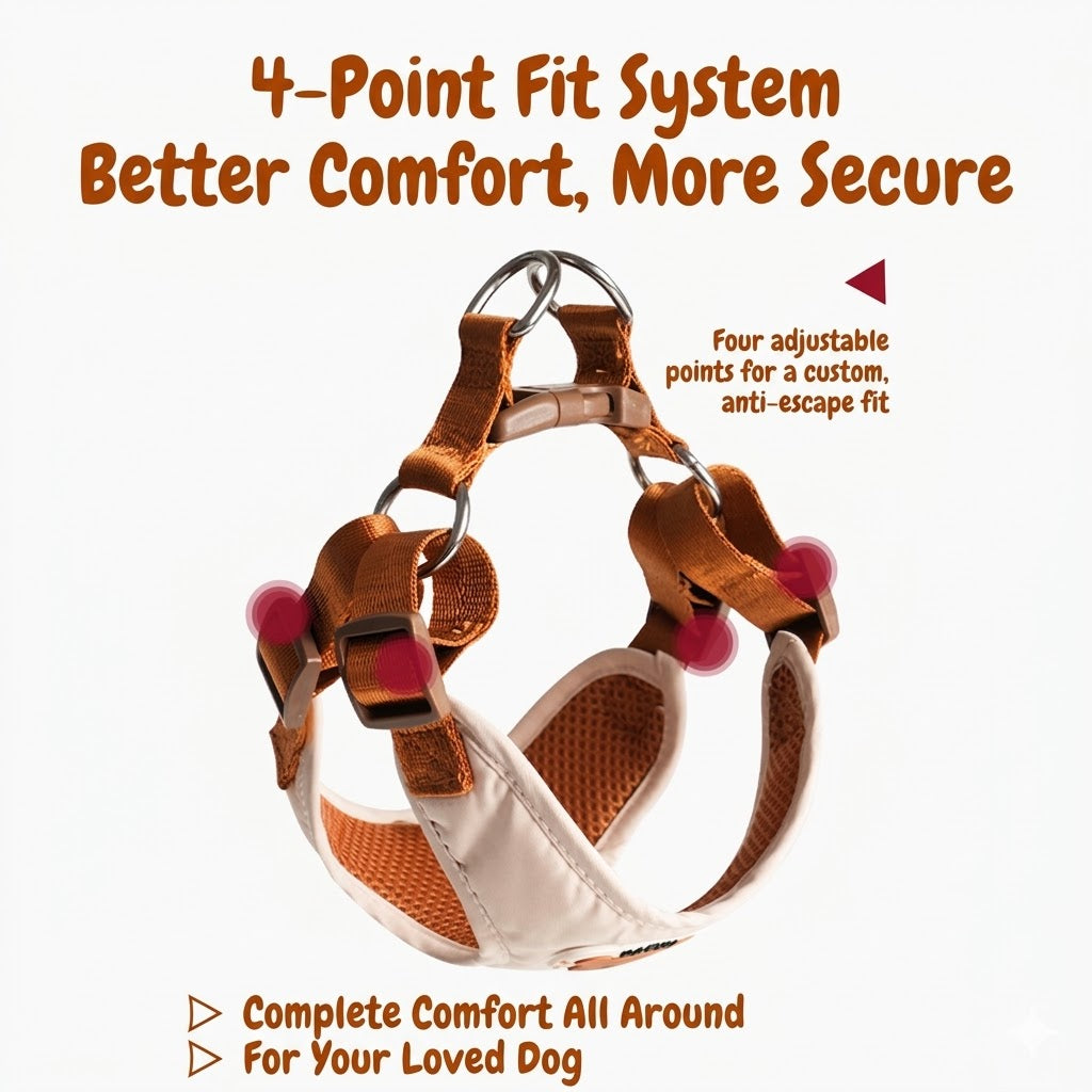 Breathable Mesh Harness & Leash Set
