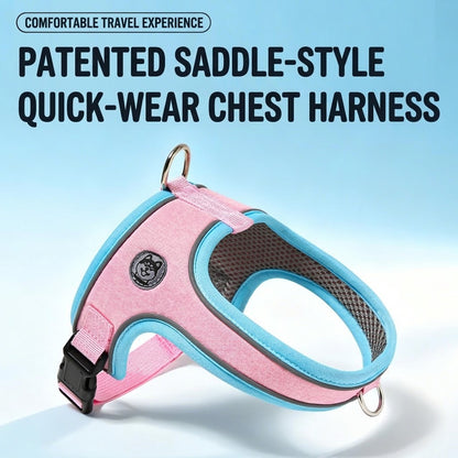 Reflective Saddle Harness & Leash Set