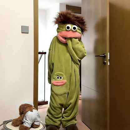 Long-Hair Clownfish Hooded Onesie Pajamas (With Comb)