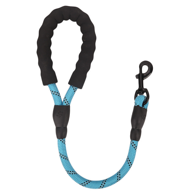 Reflective Round Rope Dog Leash for Dogs – Black