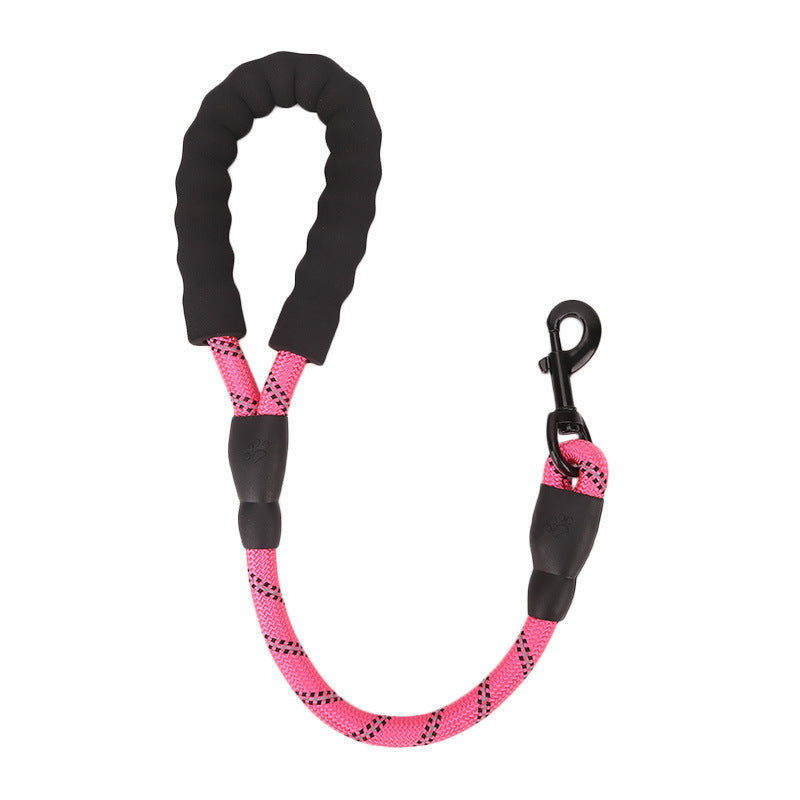 Reflective Round Rope Dog Leash for Dogs – Black