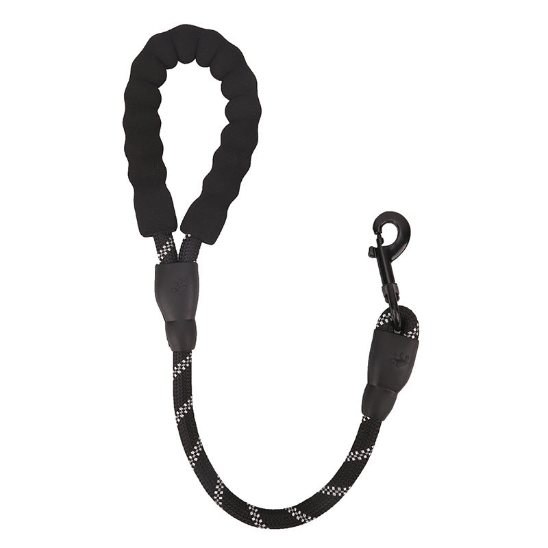 Reflective Round Rope Dog Leash for Dogs – Black