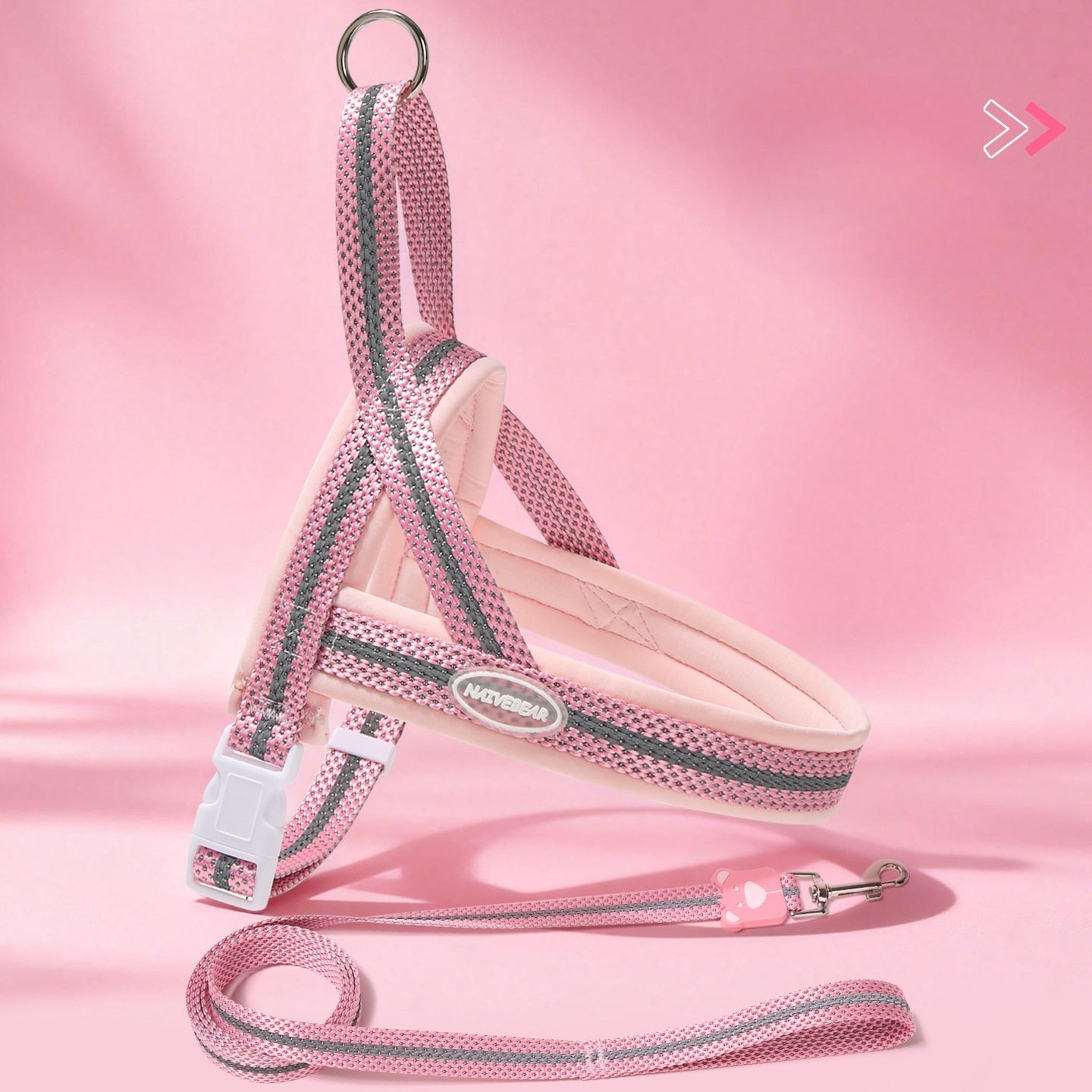 Reflective Mesh Harness & Leash Set