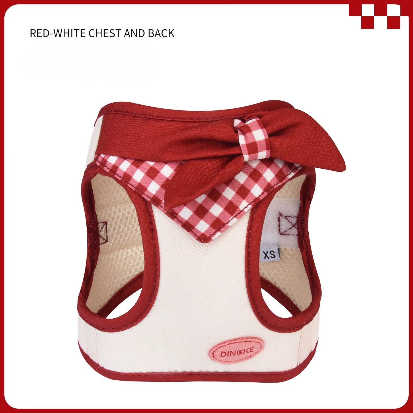 Plaid Bow Harness & Leash Set