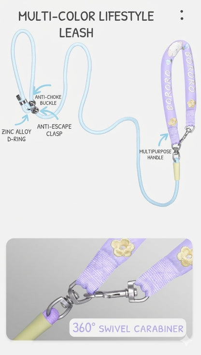 Embroidered Training Slip Dog Leash