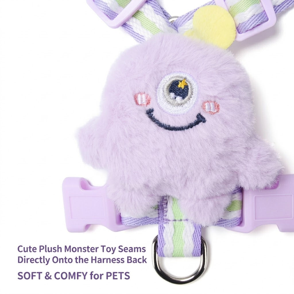 Plush Monster Harness & Leash Set