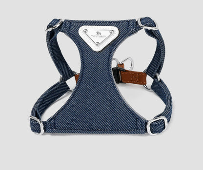 Denim Harness & Leash Set