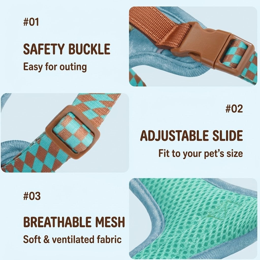 Denim Vest Harness & Leash Set