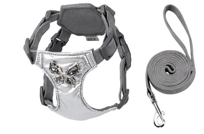 Butterfly Rhinestone Harness & Leash Set
