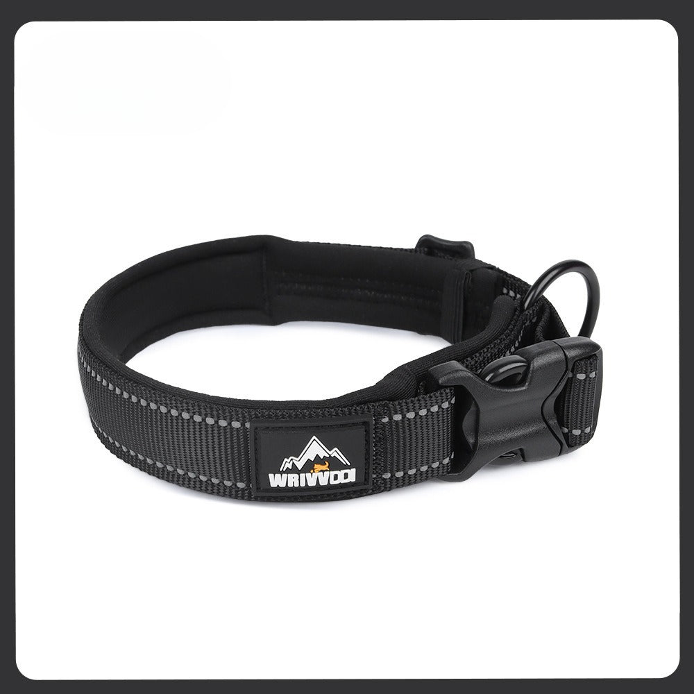 Reflective Adjustable Dog Collar for Dogs – Solid Colors
