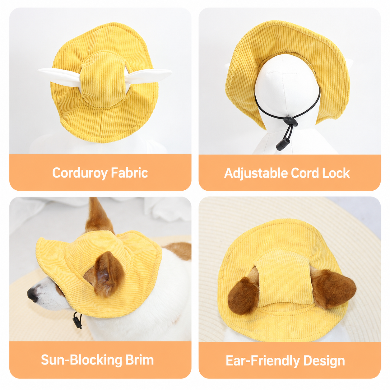 Corduroy Dog Hat