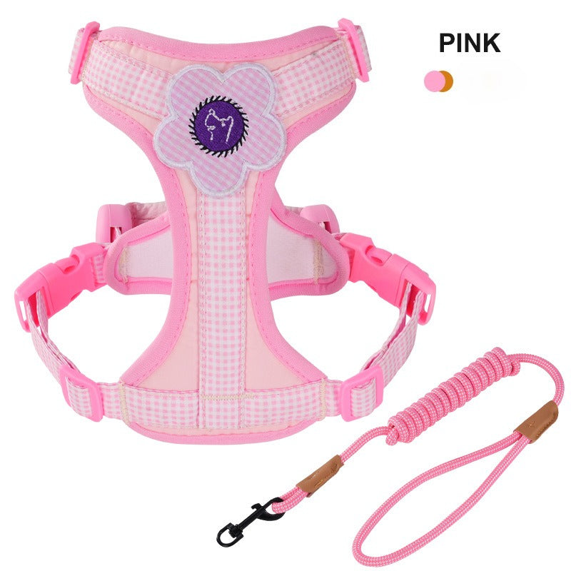Plaid Harness & Leash Set