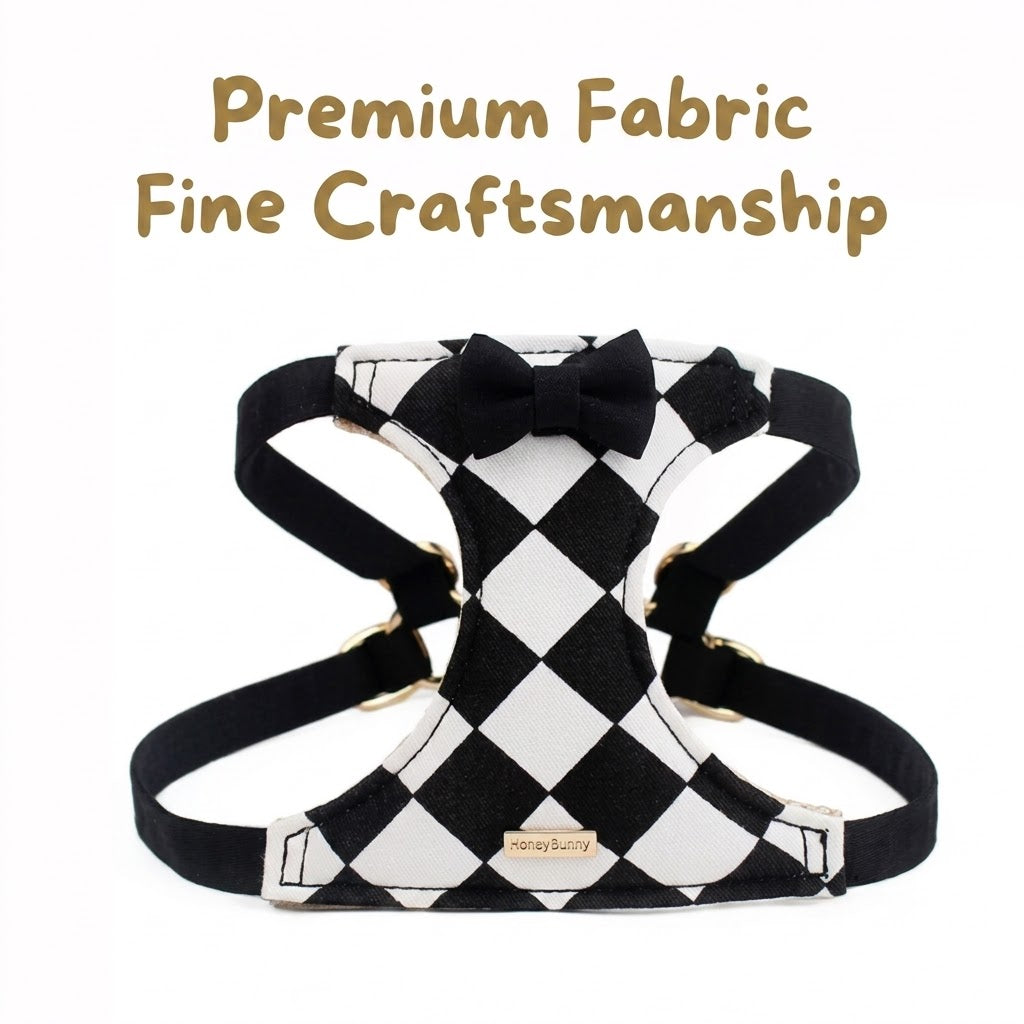 Checkered Harness & Leash Set