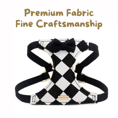 Checkered Harness & Leash Set