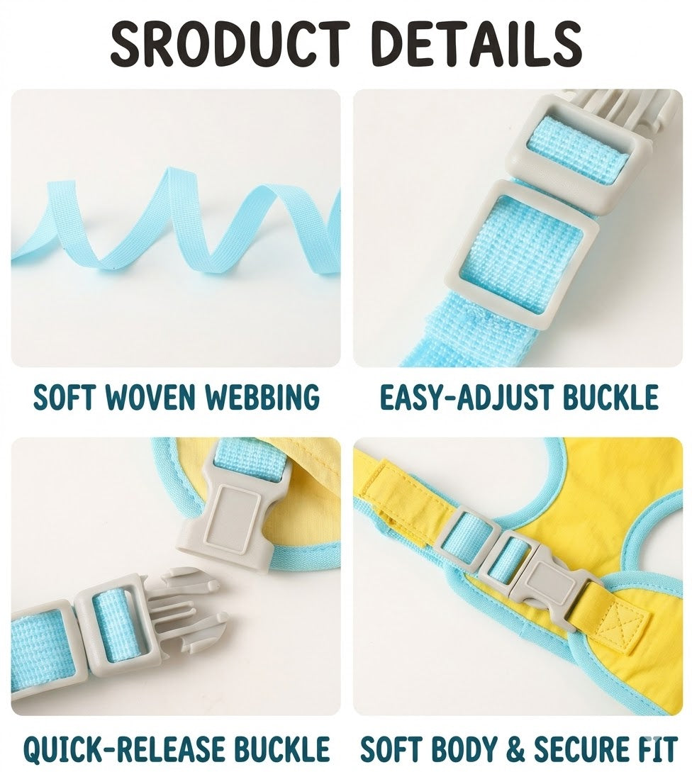 Lightweight Mesh Harness & Leash Set