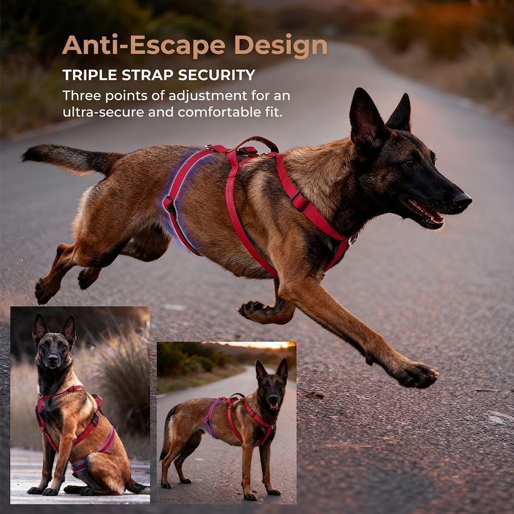 Anti-Escape Adjustable Dog Harness