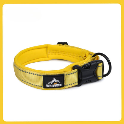 Reflective Adjustable Dog Collar for Dogs – Solid Colors