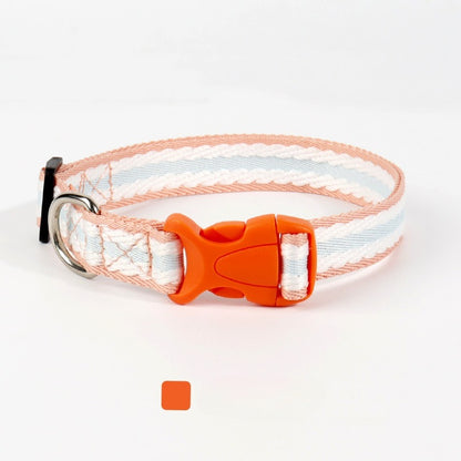 Woven Striped Dog Collar for Dogs – Multi