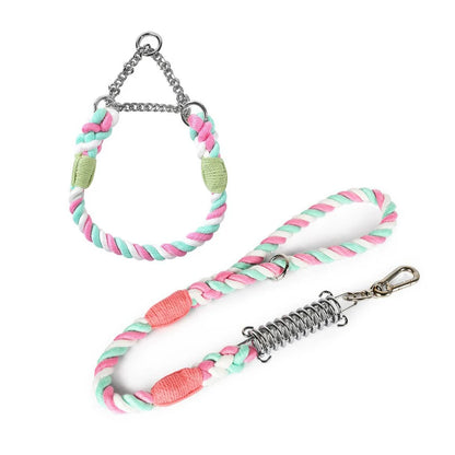 Braided Rope Collar & Leash Set