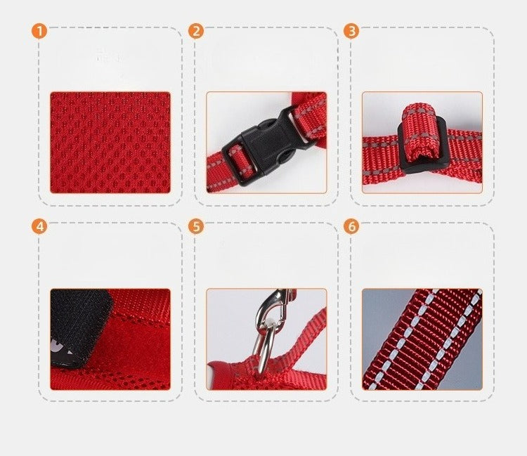 Reflective Mesh Harness & Leash Set
