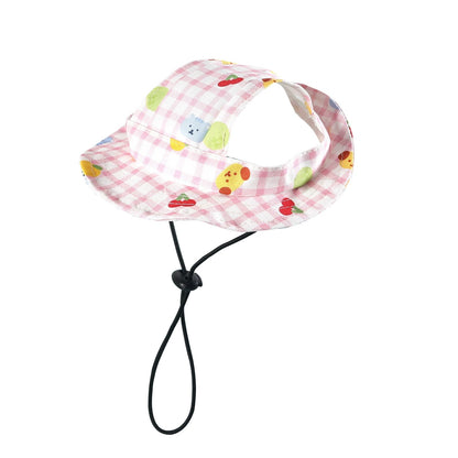 Plaid Cartoon Dog Hat