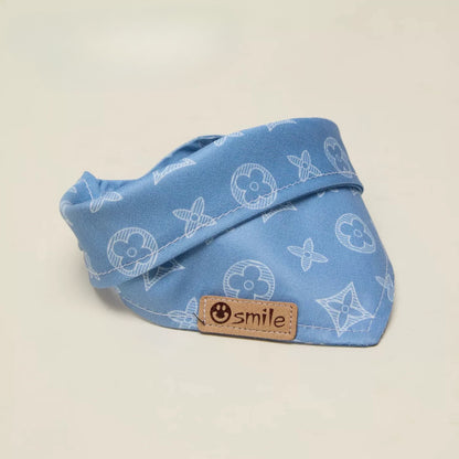 Monogram Dog Bandana for Dogs – Blue